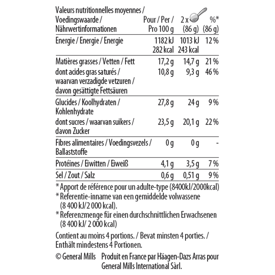 salted caramel nutrition